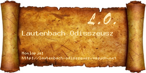 Lautenbach Odisszeusz névjegykártya